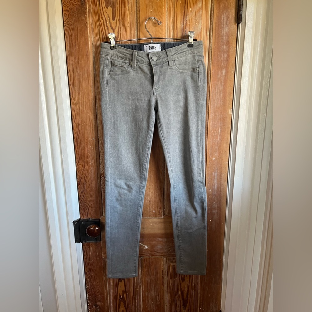 PAIGE Jeans Size 25 Light Grey/Gray Skyline Skinny - perfect condition!